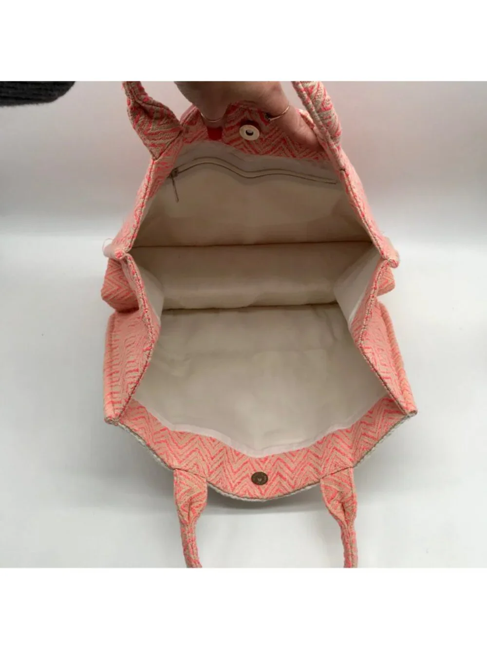 Pink Chevron Pattern Tote Bag - Picture 10 of 10